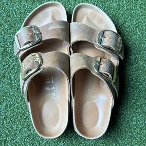 Birkenstock Arizona Big Buckle in Cognac size 38